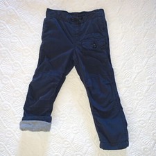 Gap Kids XS Size 4-5 Navy Blue Jersey Lined Cargo Utility Pants