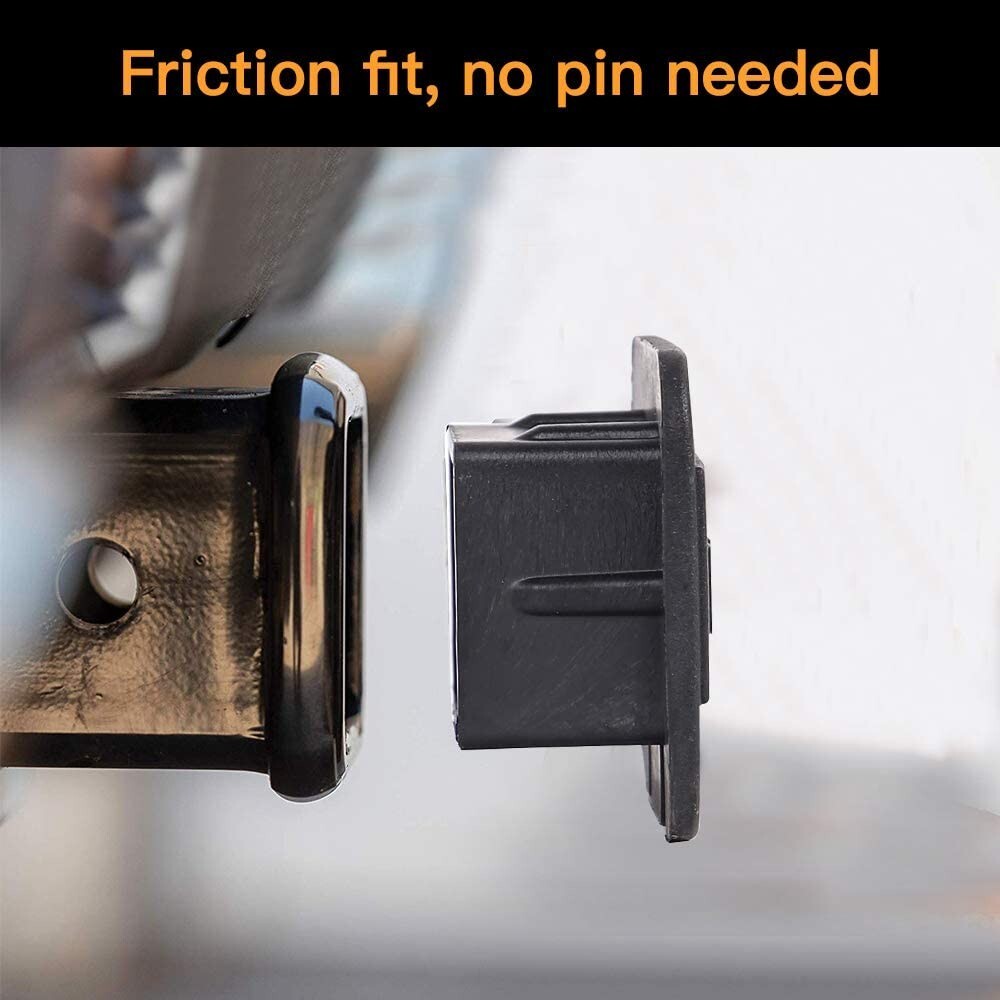 2PCS XSTRAP STANDARD Trailer Hitch Cover 2 inches Black Receiver Tube