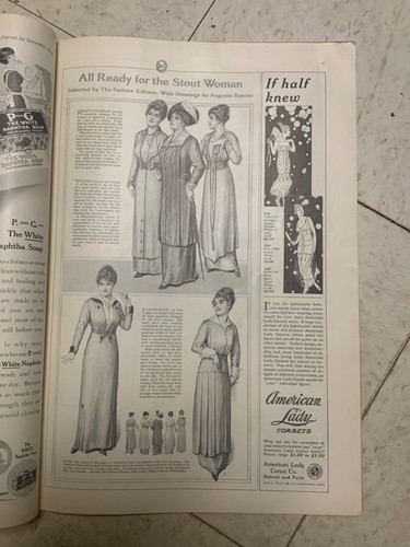1914 Nov LADIES' HOME JOURNAL MAGAZINE- Harrison Fisher Cover, Party Costumes - Foto 5 di 7