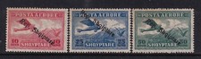 ALBANIA.... 1927 Airmail overprints 10q, 25q, 50q mint