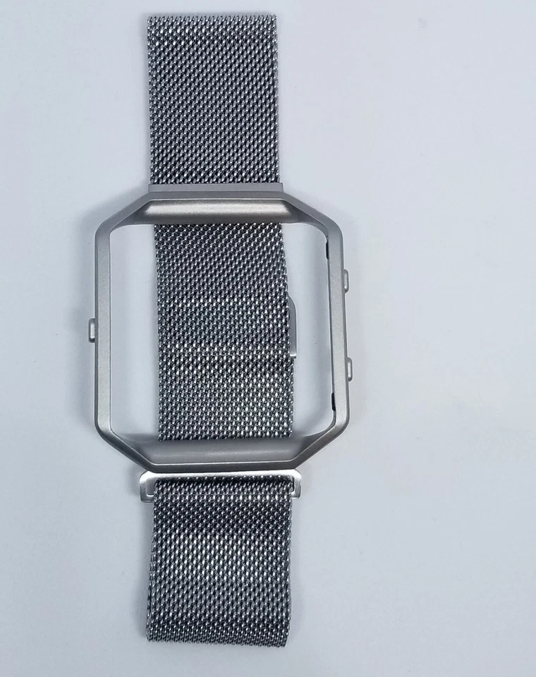 批量 25 件 ~ Fitbit BLAZE 表带 ~ 钢米兰尼斯环 ~ 网眼 ~ NIP 跳蚤市场 — 第 3/4 张图片