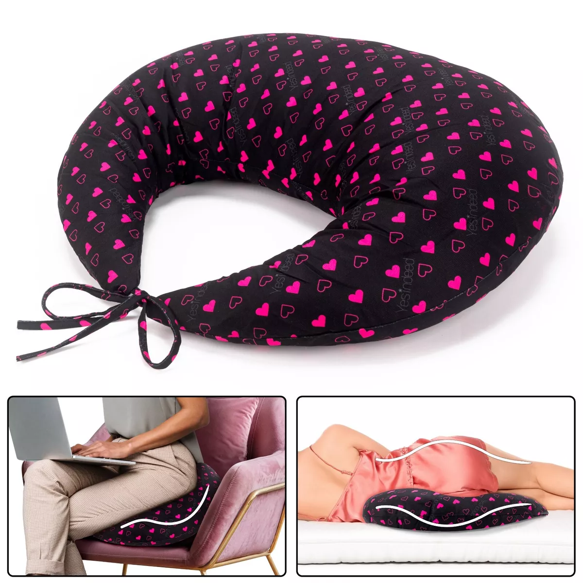 Donut Pillow Postpartum Pregnancy Doughnut Pillow Sitting Donut (Pink)