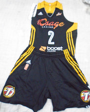 Candice Wiggins Tulsa Shock 2013 WNBA Adidas Game Uniform Jersey & Shorts Small