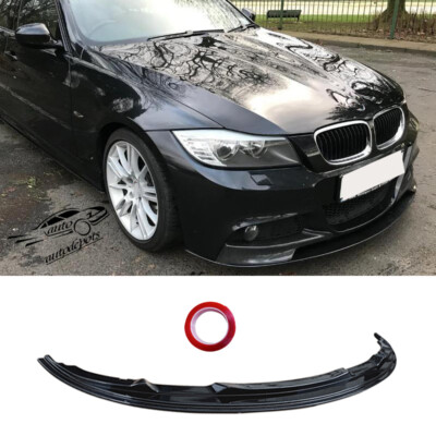 Front Lip Bumper Fits 2009-13 BMW 3 Series M Sport E90 E91 328i 335i Gloss Black