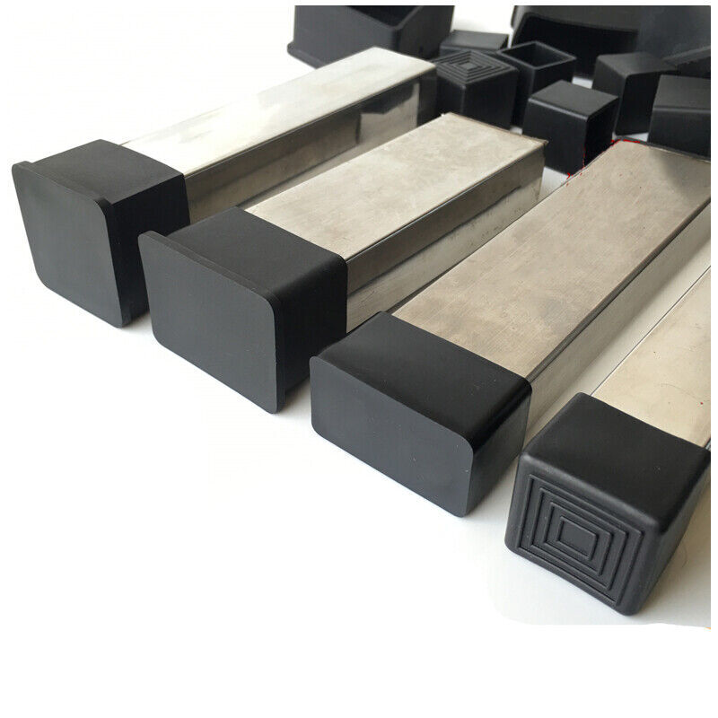 Square Rectangle Chair Leg Cap Rubber Feet Protector Pads Furniture ...