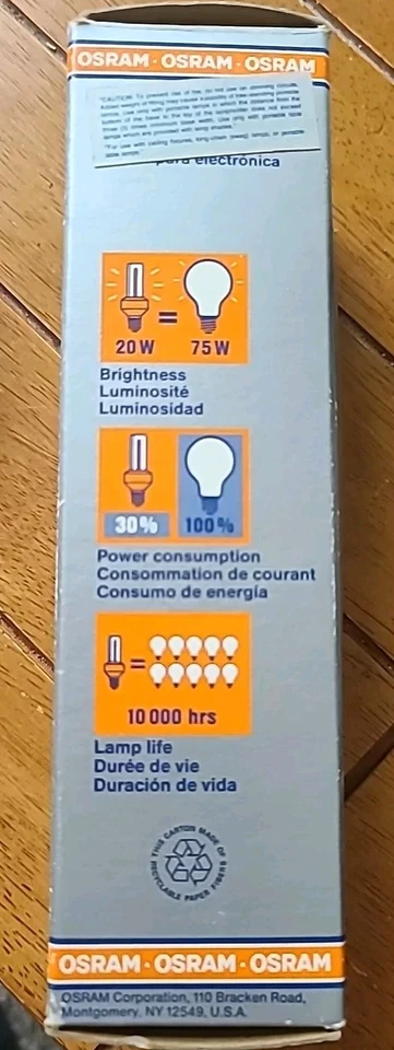 Osram Dulux EL Energy Saving Bulbs 20w 10,000 Hrs Life NEW - Image 2 of 4
