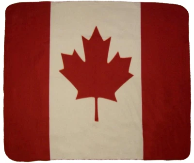 RFCO Canada Canadian Flag 50x60 Polar Fleece Blanket Throw Hockey Stadium (New)