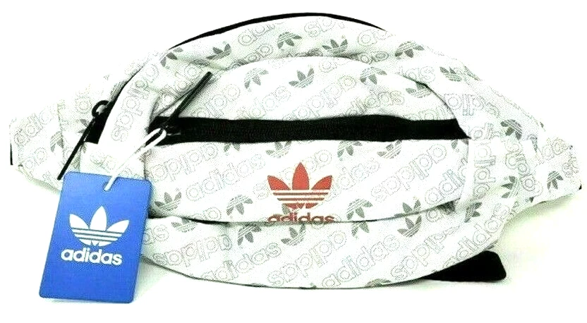 Adidas Originals Crossbody Core Waist Pack Pouch Sports Bag White Gray Red NWT