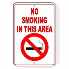 No Smoking In This Area Sign / Decal Sns03 No Smoking Symbol / Magnetic Sign