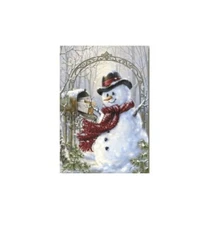 Snowman with Mailbox Boxed Christmas Cards by Leanin' Tree New 10 pack Envelope