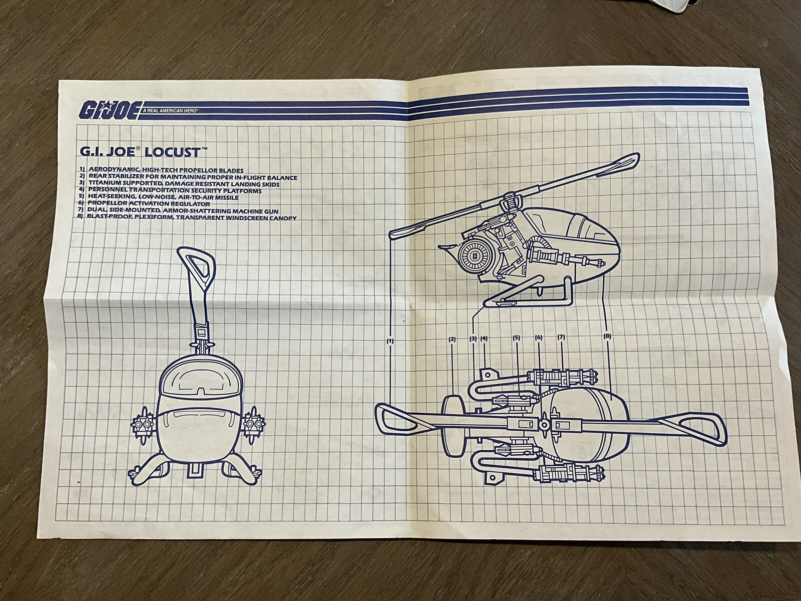 Locust Blueprint 1989 Gijoe Locust Blueprints | eBay