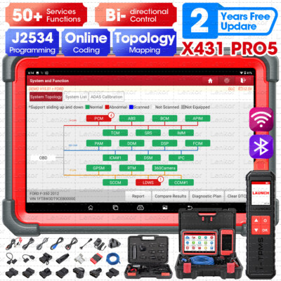 2025 LAUNCH X431 PRO5 PAD V + Car Diagnostic Scanner IMM0 Key Programming TPMS