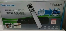 Pandigital Handheld WiFi Wand Scanner with Feeder Dock Red 1200dpi Portable
