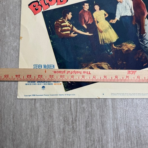 The Blob 1958 Vintage Horror Movie Poster Lobby Card Steve Mcqueen 11x14 - Picture 8 of 8
