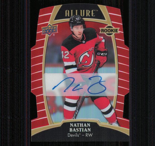 2019-20 Upper Deck Allure AUTO Red Rainbow #85 Nathan Bastian /349 - Picture 1 of 2