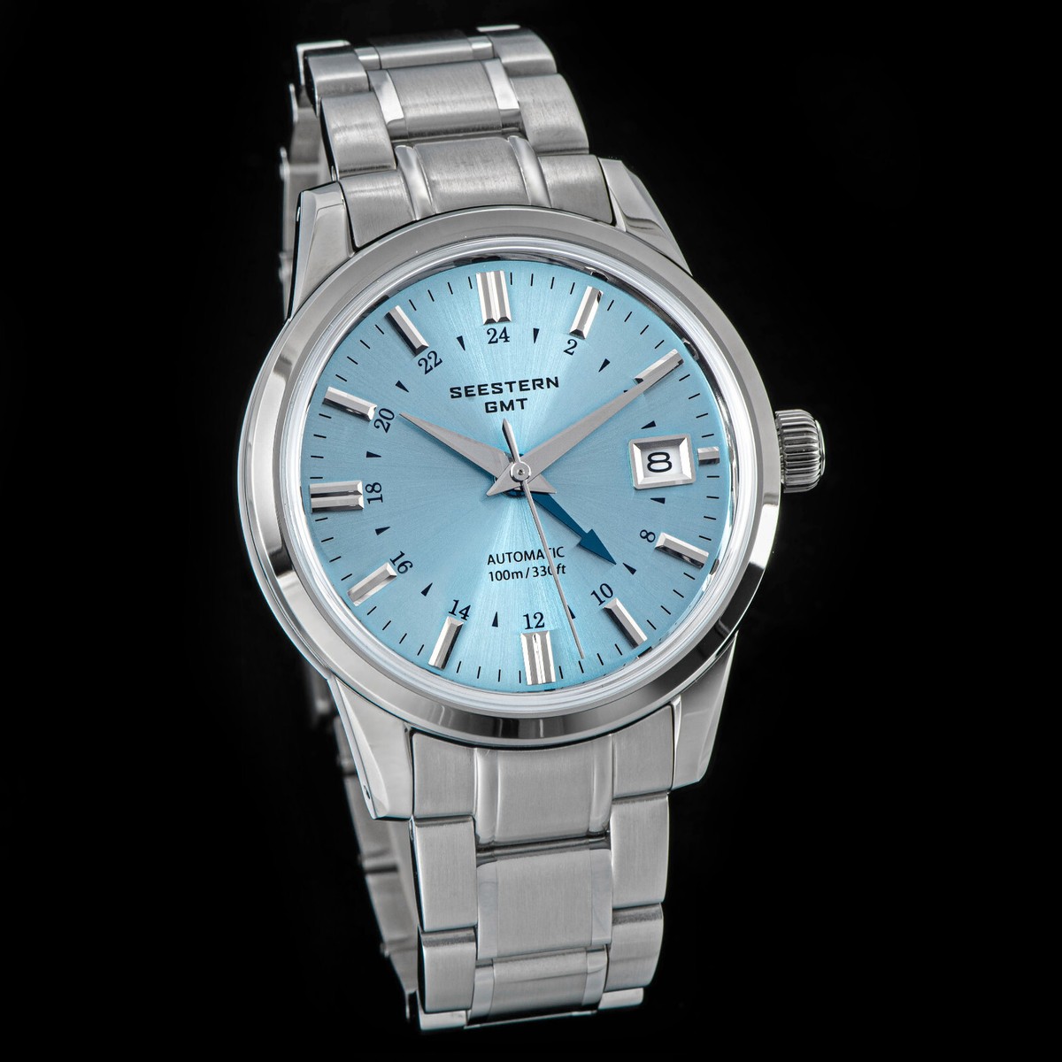 Seestern GMT S446.TS Sapphire Crystal Mechanical Mens NH34 Watch