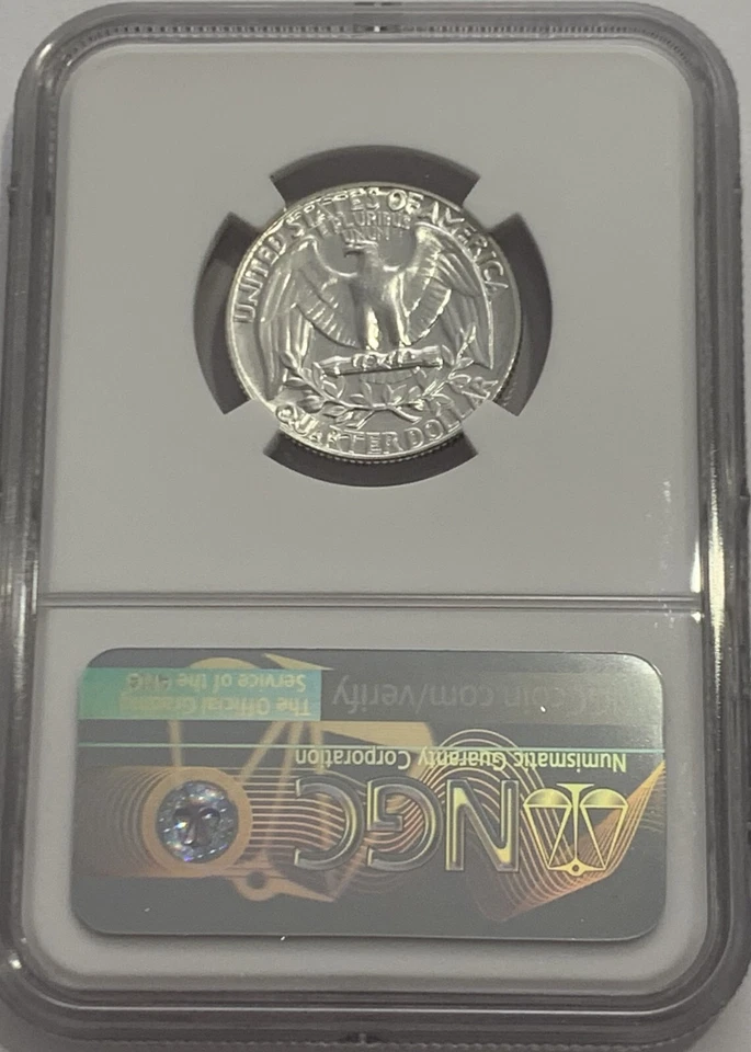 1951 NGC PF65 Silver Proof Washington Quarter 25c Portrait - Image 2 of 3