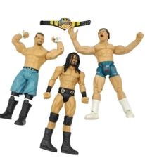 Lot of 3 WWE Figures & Champ Belt  Billy Gunn  Jamie Noble Drew McIntyre 
