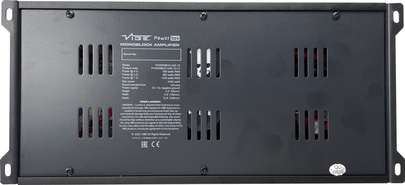 VIBE 2400W MAX CAR BASS SUBWOOFER AMPLIFIER VIBE
