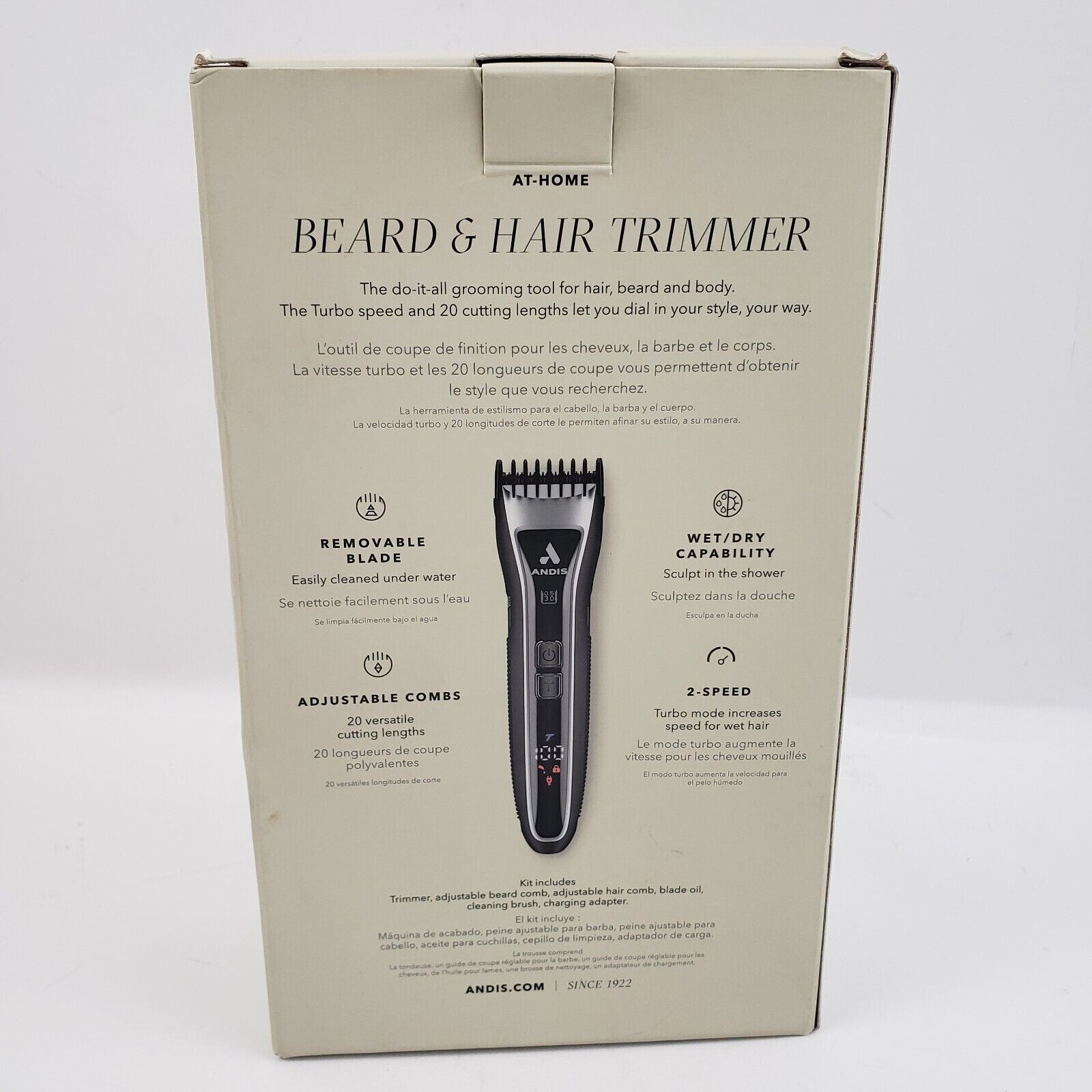 Andis Beard And Hair Trimmer Wet/Dry WDT 40102260858 eBay