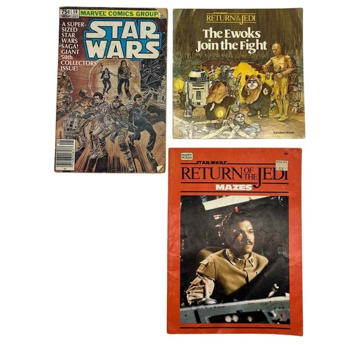 Vintage Star Wars Books Movie Jedi Ewok Comic Puzzles Nostalgia Space C3PO R2D2