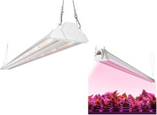 2 Pack 4FT LED Grow Light, 60W 40W 600W Equivalent , Sunlike Full Spectrum Red