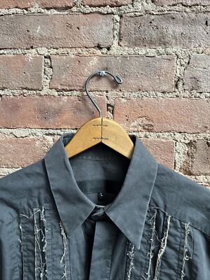 Vintage Dirk Schonberger Men's Shirt Sz Large Slim, Gray 100