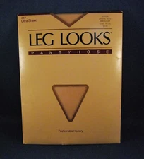 Vintage New BURLINGTON Ultra Sheer PANTYHOSE Medium Crystal Beige Sandalfoot