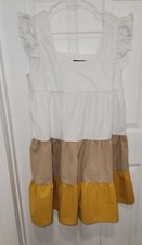 Boohoo Tiered Smock DressColour Block Tiered Smock Dress Size 12