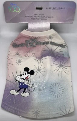 Disney Decades 100 Spirit Jersey Pet Dog Apparel Shirt WDW Mickey Mouse