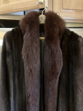 Evans Mahogany Long Mink Coat