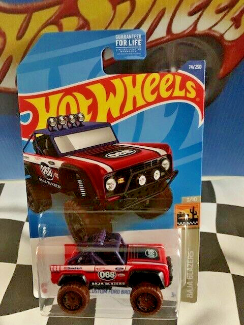 Hot Wheels 2022 Baja Blazers 8/10 074	Custom Ford Bronco RED BLOR