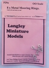 8 Wharf Side Mooring Rings Building P29a UNPAINTED OO Scale Langley Models Kit