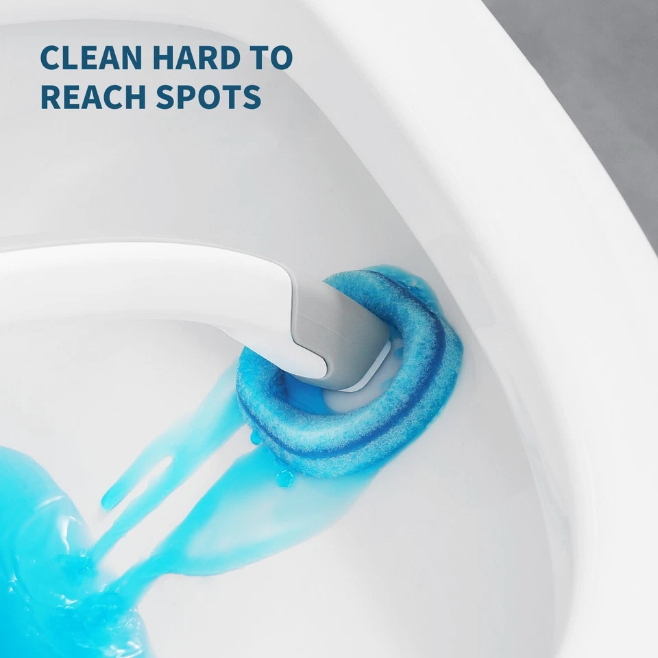 Cepillo de inodoro desechable Oshang - Varita de inodoro, limpiador de inodoro Foto 2 de 4