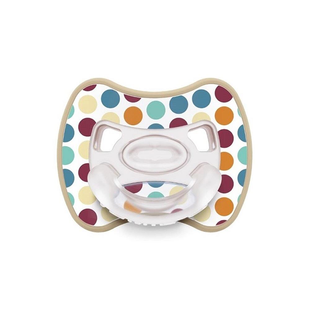 J Bimbi Glee Succhietto Super Leggero 2-6 Mesi Fantasia Dots, 1 Pezzo