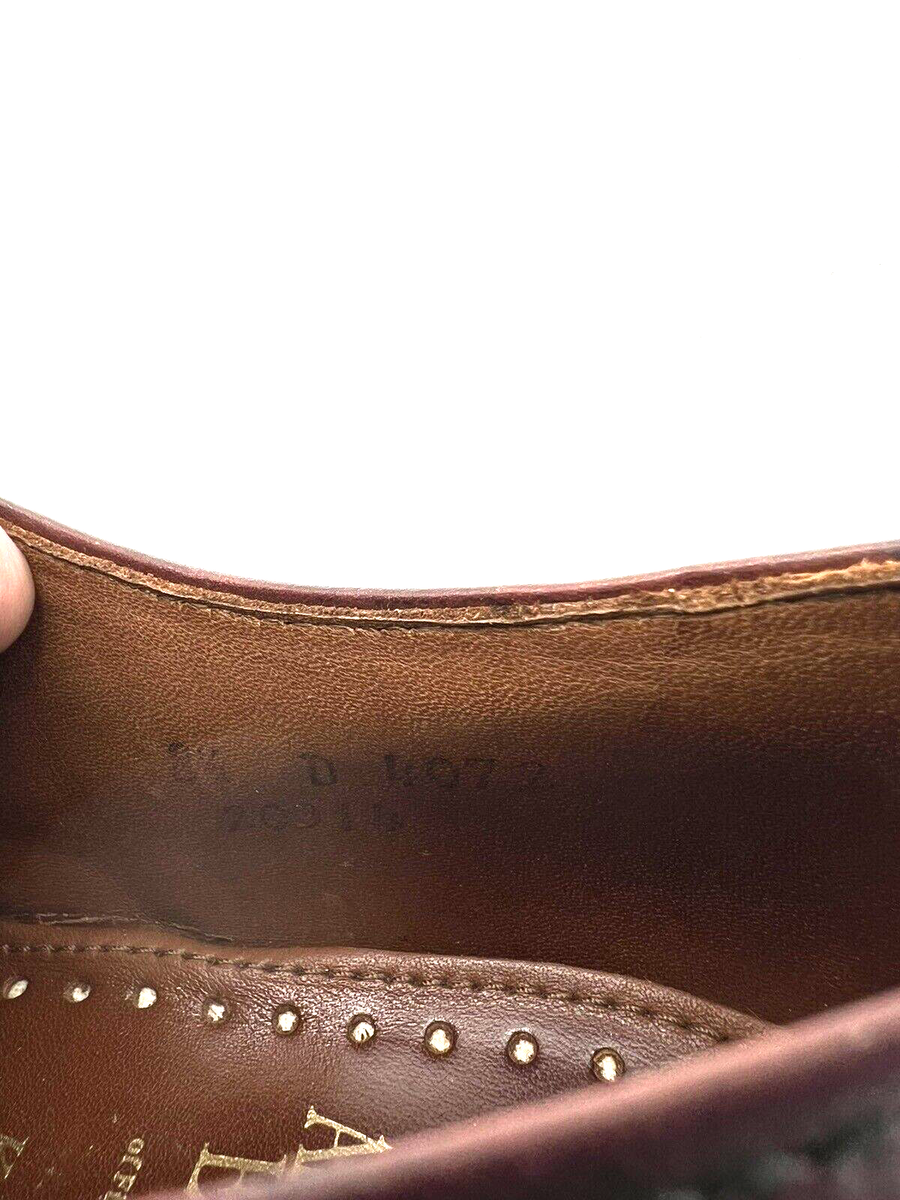 Allen Edmonds Van Ness Maroon Leather Cap Toe Oxfords, Men's Size