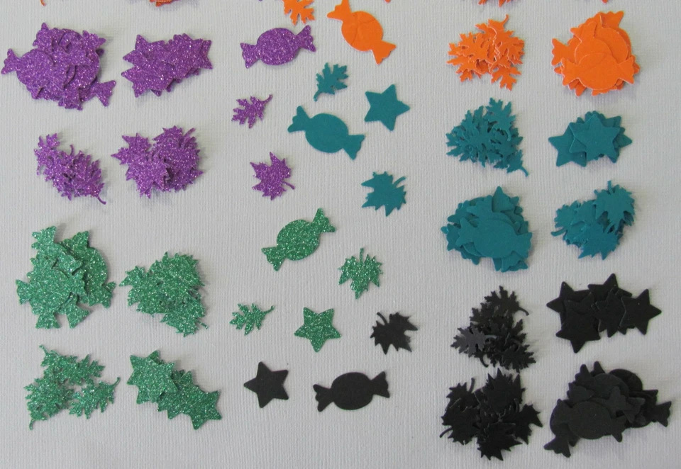 Troquelado Formas de Papel Halloween Punchies 360 Diarios de Recortes Mesa Dispersión Foto 3 de 3