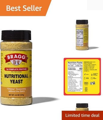 Delicious 4.5 Oz  Gluten-Free Nutritional Yeast Seasoning - Cheesy Flavor
