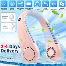 Portable Pink Neck Fan Cooling Air Cooler Little Electric Air Conditioner