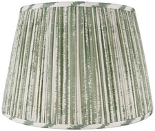 Green Bark Print Pleated Empire Lamp Shade 13x18x12 Spider
