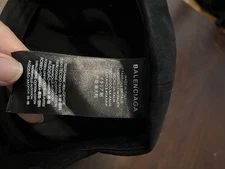 Balenciaga Men's Baseball Cap Black Pre Owned Good Condition