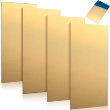 Yaocom 4 Pieces Brass Sheet 6" x 12" x 0.025", 22 Gauge 0.6mm Thickness...