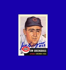 Jim Greengrass 1991 Topps Archives 1953 Topps #209 - Reds - Signed AUTO