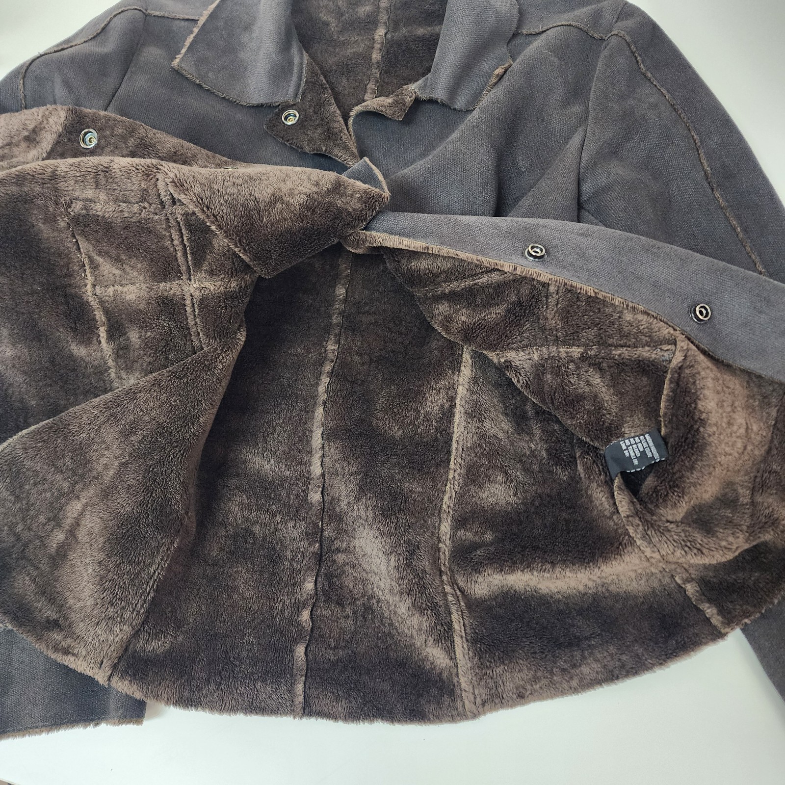 CABI Faux Microsuede Shearling Patchwork Jacket W… - image 9