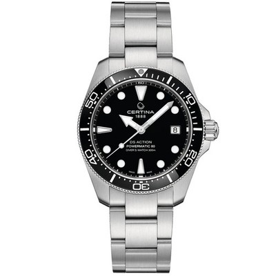 Certina DS Action Diver 38mm Powermatic 80 Black Dial Men's Watch C0488071105100