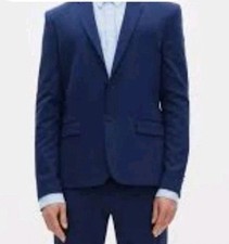 THE KOOPLES Size 44 Fitted Navy Woven Wool Men's Sport Coat Blazer EUC W7