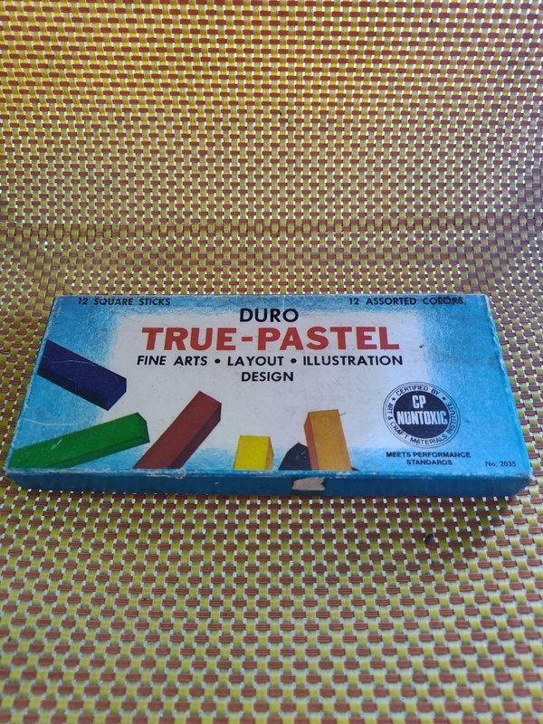 VintageDuro True-Pastel Soft & Hard Pastels Sticks Set, 12 Colors, Broken