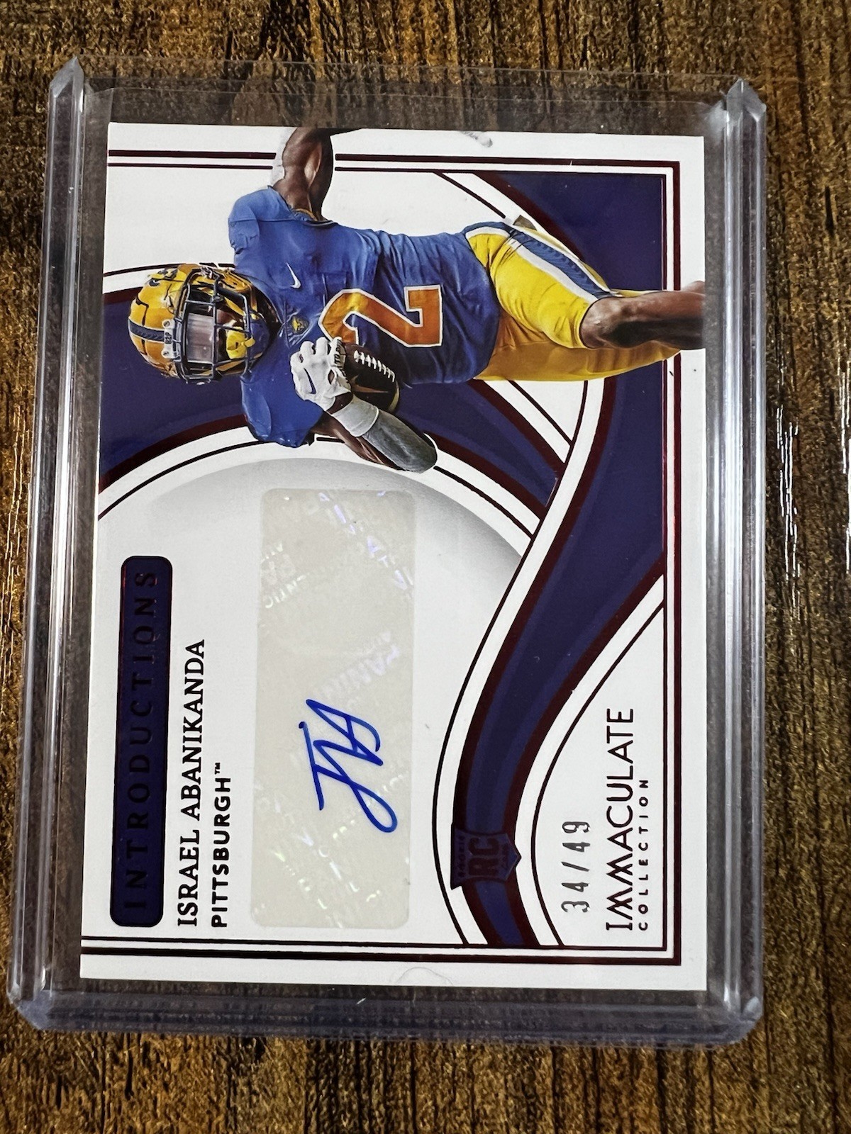 Israel Abanikanda Panini Immaculate Collection Collegiate Immaculate Introductions Autographs #IIIA Ruby