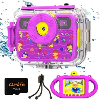 Ourlife Kids Waterproof Camera Gifts for Tenns, 1080P HD Digital Video Camera...