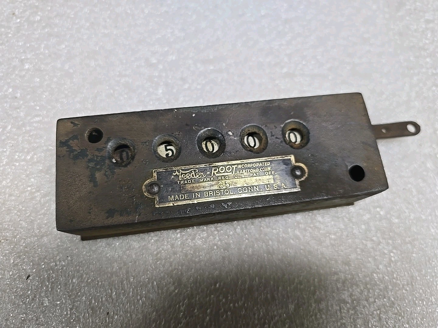 Vintage VEEDER-ROOT Model 35 rare old machine Counter Steam Punk Industrial 1900